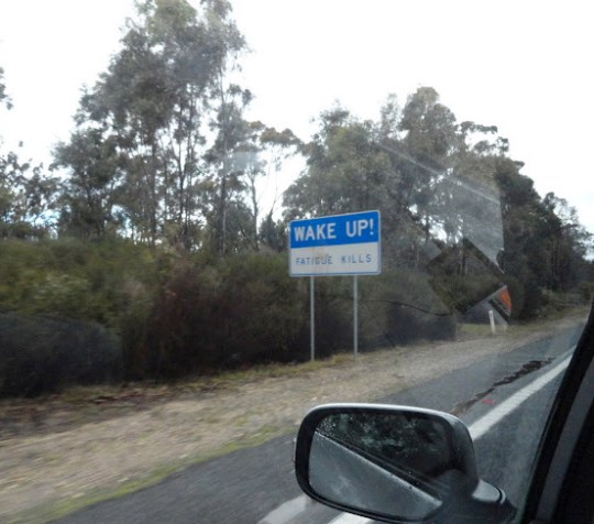 australia sign fatigue driving