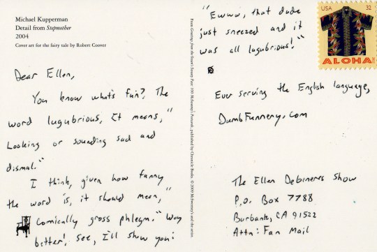 Ellen DeGeneres lugubrious