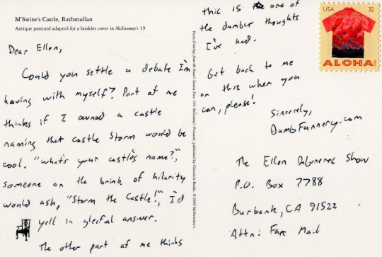 Ellen DeGeneres postcard