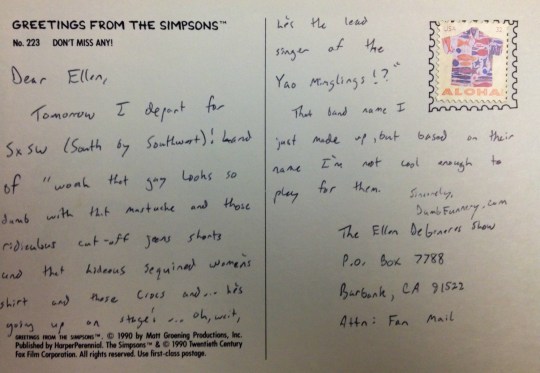 Ellen DeGeneres Postcard