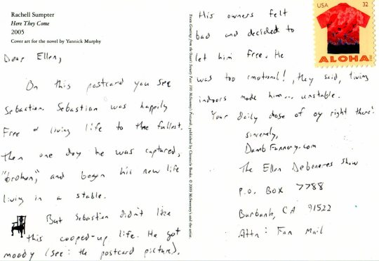 Ellen DeGeneres postcard