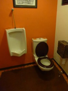 Bathroom flowers, to weird out your guests.