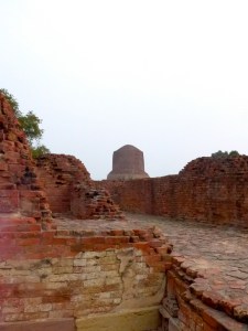 Pictured here is the Dhamek Stupa, at Sarnath.