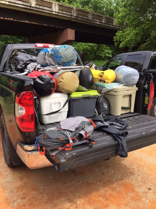 May - Canoe/camping trip (that involved a whole lot of tumps) in Arkansas.