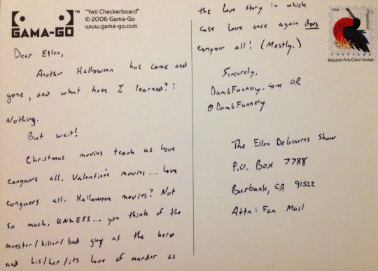Ellen DeGeneres postcard